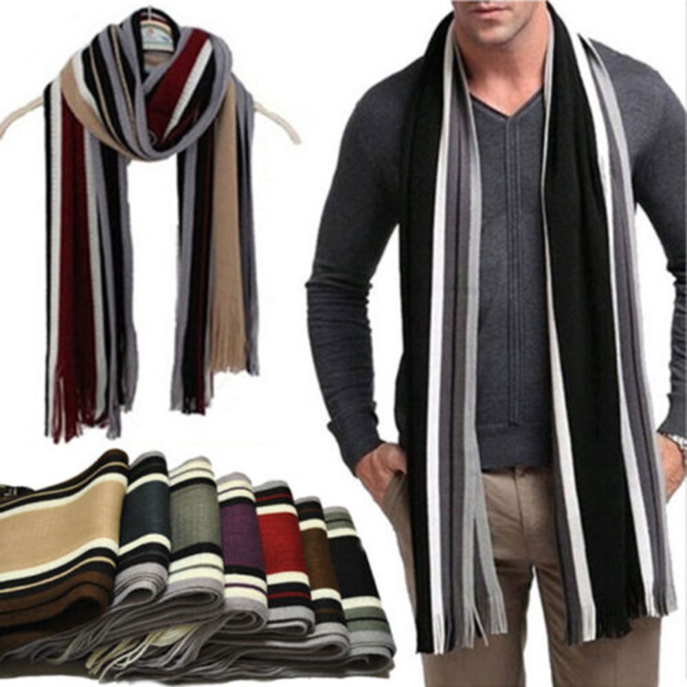 Wool Scarf Men - Syal pria kasmir, syal panjang pria