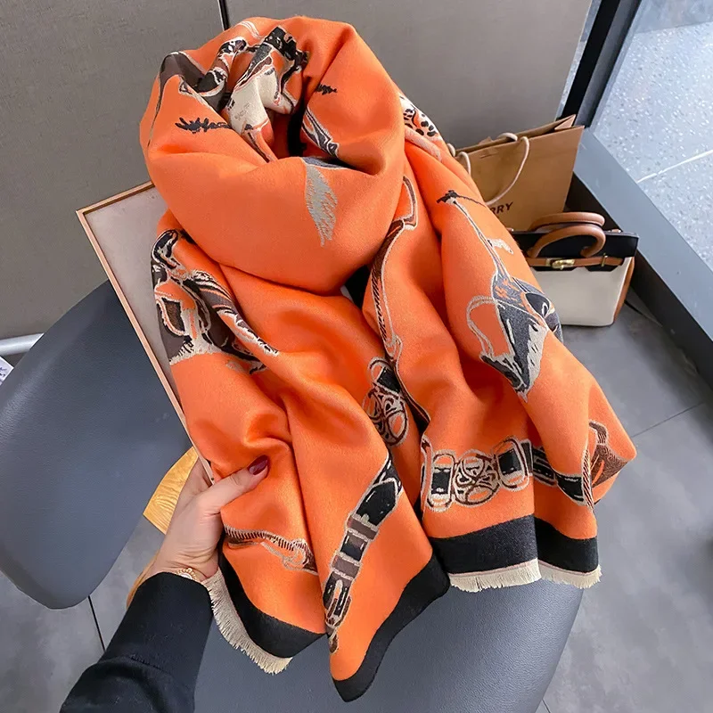 Cashmere Pashmina Wrap - Syal pasmina hangat mewah 2024 syal