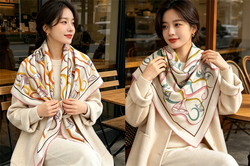 Syal 135CM Bermuka Dua Desaine - Cashmere Pashmina Wrap ulasan dan harga