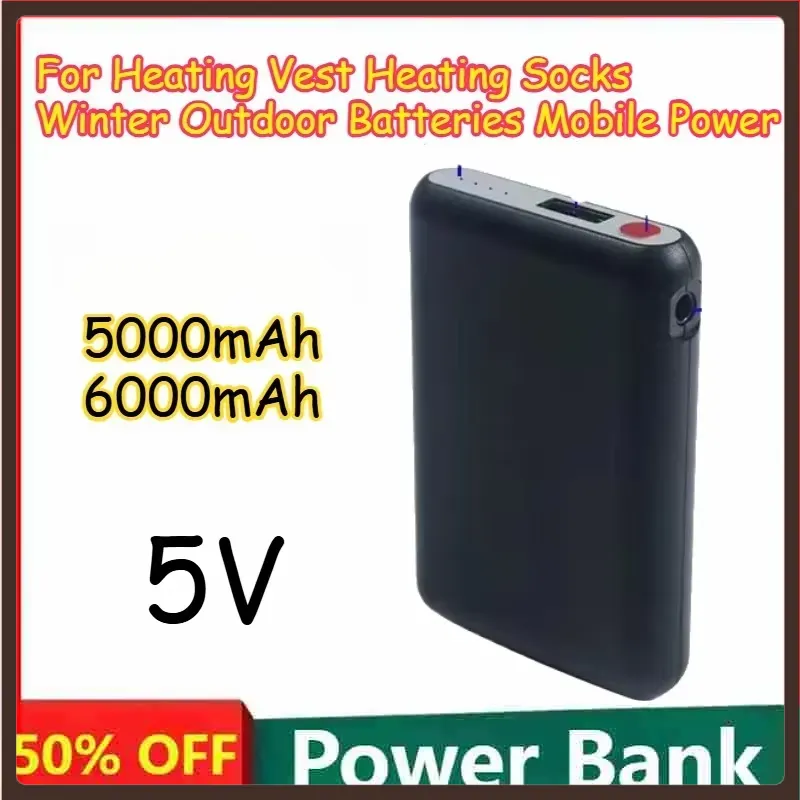 5000mAh 6000mAh 5V Dapat Diisi - Heated Vest Battery ulasan dan harga